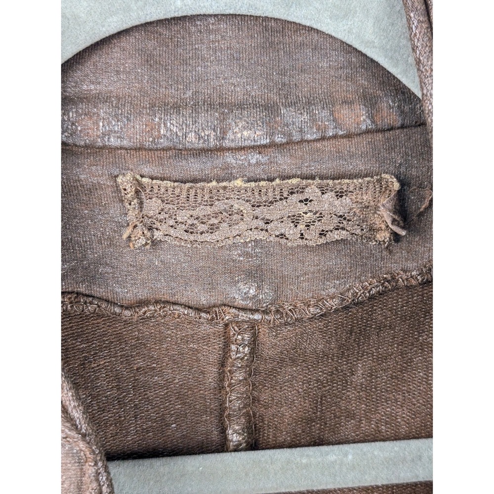 Vintage Y2K Military Marching Band Jacket Size L Brown Stretch Drummer Utility - Picture 6 of 10